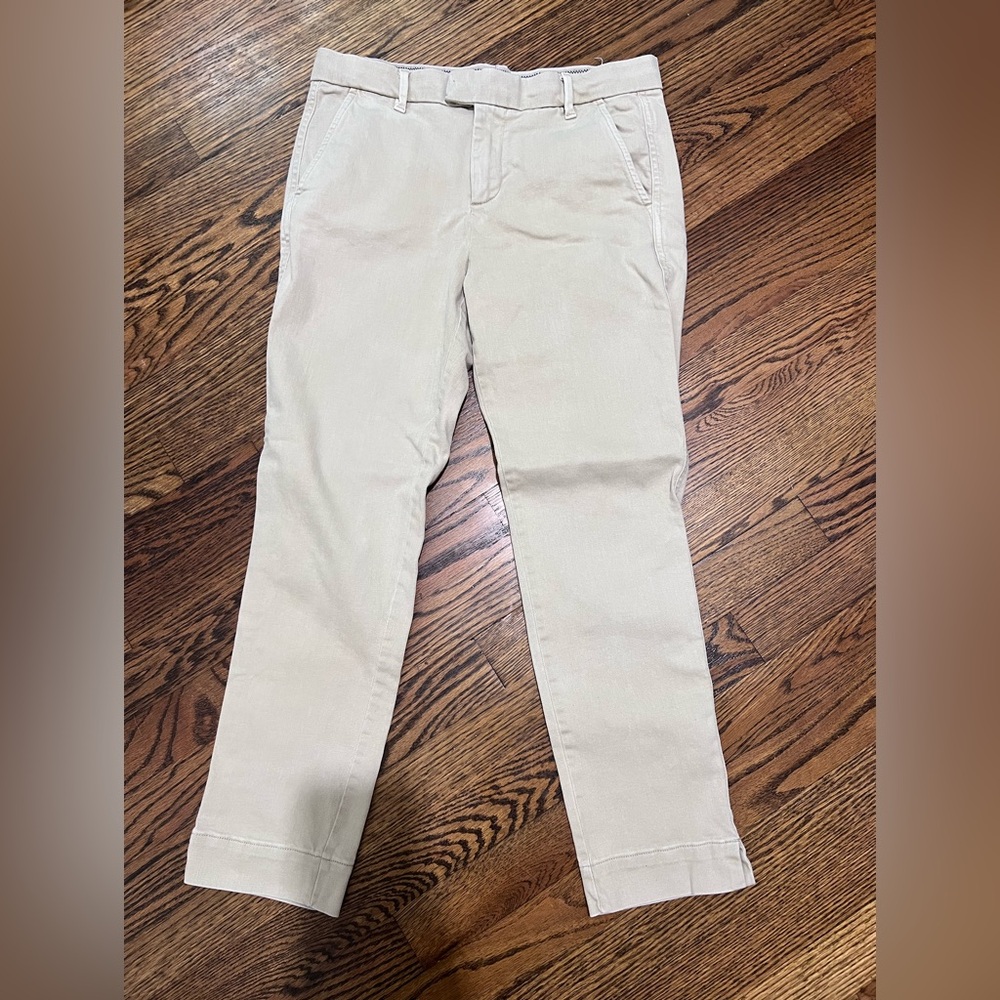 GAP Women's Khaki Straight Leg Pants - Cream